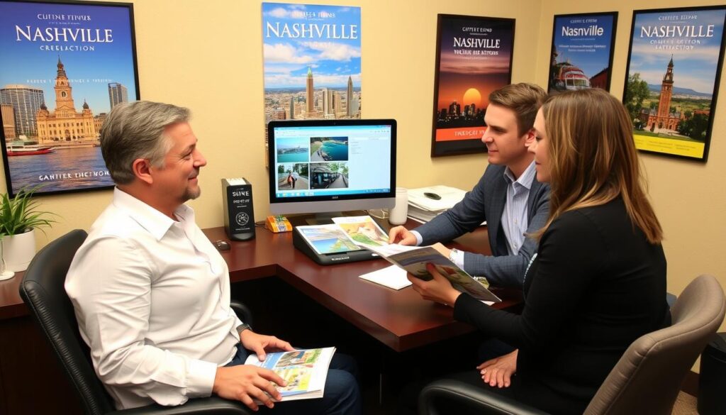 Travel consultant helping plan a vacation from Nashville at Discovery Group Travel